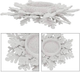 Świecznik świąteczny Springos na świeczkę tealight brokatowy srebrny (CA1204) 12 x 10.5 x 4 cm (5907719462097) - obraz 8