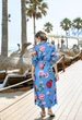 Длинное платье с поясом и пуговицами Indiano 2527 N-26C 48(XL) Голубой - изображение 2