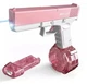 Водный пистолет на аккумуляторе Water Gun Glock с 2 разными обоймами для воды Розовый - изображение 4