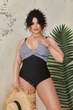 Сплошной женский купальник майо Plus size Ghazel чёрный XL (SW1181) - изображение 1