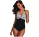 Сплошной женский купальник майо Plus size Ghazel чёрный XL (SW1181) - изображение 2