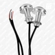 Стоп-сигналы или задние габариты "Орлиный глаз" LED врезные Ø23 мм линза SMD 5630*03 хром корпус 2 шт. (красный) - изображение 5
