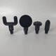 Массажер для тела и мышц аккумуляторный Fascial Gun, беспроводной массажный пистолет с 4 насадками и 6 скоростями, портативный электрический вибромассажер для глубокого массажа спины, шеи, ног, рук Серый, KH-320-Gray - изображение 11