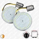 Фонари 2IN-02 для мотоциклов Harley-Davidson светодиодные (LED) Ø2 дюйма белые 2 шт. (белый + оранжевый) - изображение 1