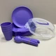 Набор для пикника 4 персоны 21 предмет Ucsan Plastik M-761 фиолетовый - изображение 1