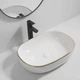 Раковина накладная Mixxus Premium ELLIPSE-0105 EDGE GOLD 600х400х150mm (MP6564) - изображение 2
