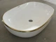 Раковина накладная Mixxus Premium ELLIPSE-0105 EDGE GOLD 600х400х150mm (MP6564) - изображение 3
