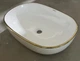 Раковина накладная Mixxus Premium ELLIPSE-0105 EDGE GOLD 600х400х150mm (MP6564) - изображение 4