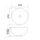 Раковина накладная Mixxus Premium ELLIPSE-0205 430х430х175mm с переливом (MP6530) - изображение 3
