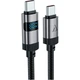 Кабель USB 2.0 Type-C M-M, 1.2 м 60W digital display Black, C15-03 Acefast - зображення 2