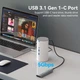 Док-станція USB3.1 Type-C --> HDMI/VGA/USB3.0x3/RJ45/SD/TF/TRRS 3.5m/PD/DC100W12-in-1Ventio - изображение 10