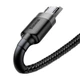 Кабель Baseus cafule Cable USB For Micro 2.4A 0.5M Gray+Black (CAMKLF-AG1) - изображение 5