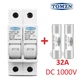 Держатель TOMZN 2Р DC с 2-мя предохранителями на 32A 10х38мм на DIN рейку для солнечных панелей - изображение 2