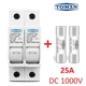 Держатель TOMZN 2Р DC с 2-мя предохранителями на 25A 10х38мм на DIN рейку для солнечных панелей - изображение 2