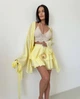 Женский костюм кимоно с шортами и поясом желтый S-L с824.1636.02 - изображение 1