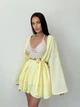 Женский костюм кимоно с шортами и поясом желтый S-L с824.1636.02 - изображение 2