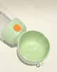 Портативная бутылка поилка для собак 2в1 Pet Accompanying на 400 мл с отделением для корма на 182 мл Зеленая - изображение 6