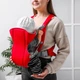 Рюкзак слинг сумка кенгуру для переноски ребенка Baby Carriers Красный - изображение 3
