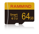 TF карта пам'яті microSD Rammind Class 10 UHS-1 64Gb з адаптером - зображення 1