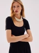 Боди-футболка женская H&M 1154640001c21 L Черная (1000000050000) - изображение 1