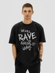 Футболка чоловіча оверсайз Dubhumans We will Rave on Khuylo’s Grave Чорний 3XL-4XL (KG-TMO-B-3XL4XL) - зображення 1