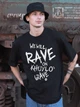 Футболка чоловіча оверсайз Dubhumans We will Rave on Khuylo’s Grave Чорний 3XL-4XL (KG-TMO-B-3XL4XL) - зображення 7
