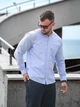 Рубашка мужская летняя в полоску Casual рубашки мужские из хлопка Teamv Голубая S - изображение 2