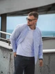 Рубашка мужская летняя в полоску Casual рубашки мужские из хлопка Teamv Голубая M - изображение 4