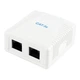Розетка Cablexpert (NCAC-2U5E-01) 2хRJ-45, Cat5Е, внешняя, белый - изображение 1