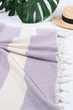 Турецкое полотенце пештемаль для сауны хамама пляжа басейна Elmas Purple 100х180 см фиолетовое - изображение 2
