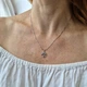 Серебряная круглая подвеска Дерево в круге с камнями серебро 925 пробы Черненное 3034о 1.30г - изображение 4