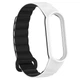 Ремешок Dual-color Magnetic для Xiaomi Mi Band 7/6/5/4/3 White / Black - изображение 3