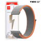 Ремешок для Xiaomi Amazfit GTS 4 / GTS 4 mini нейлоновый / 20 мм Серый с оранжевым - изображение 2