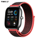 Ремешок для Xiaomi Amazfit GTS 4 / GTS 4 mini нейлоновый / 20 мм Чёрный с красным - изображение 1
