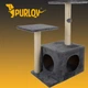 Когтеточка Purlov 21712 домик дерево для кошек 71 см серый - изображение 2