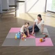 Коврик-пазл ONE FITNESS MP10 9 частей176х176х1см серо-розовый - изображение 6