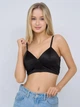 Атласний топ Silk з відкритим декольте Розмір 42-46 Black - зображення 1