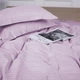 Простынь MirSon полуторная 150x220 см 30-0007 Pink Satin Stripe (2200005250051) - изображение 5