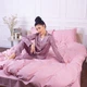 Простынь MirSon полуторная 150x220 см 30-0007 Pink Satin Stripe (2200005250051) - изображение 6