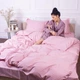 Простынь MirSon полуторная 150x220 см 30-0007 Pink Satin Stripe (2200005250051) - изображение 7
