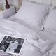 Простынь MirSon полуторная 150x220 см 30-0010 Light Gray Satin Stripe (2200005251317) - изображение 2