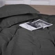 Простирадло MirSon полуторне 150x220 см 30-0012 Dark Gray Satin Stripe (2200005252154) - зображення 5