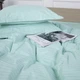 Простынь MirSon полуторная 150x220 см 30-0013 Azure Satin Stripe (2200005252581) - изображение 3