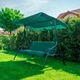 Садовые Качели до 260 кг Трехместные с Навесом Тентом 4Рoints Garden Green Зеленая Садовая Качеля для 3 Человек с Козырьком - изображение 11