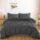 Пододеяльник MirSon полуторный евро 160x220 см Light Pro 10-005 Dark Gray Satin (2200010170832) - изображение 1