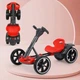 Складной электромобиль на аккумуляторе 6V 4.5Ah с регулируемой рамой Go-Kart Красный - изображение 7