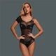 Эротическое боди с открытым доступом и стразами One Size (S-L) сексуальное боди прозрачное черный - изображение 4