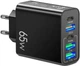 Сетевое зарядное устройство PD 65W быстрая зарядка Quick Charge 3.0 USB Type-C блок швидкої зарядки для Apple iPhone iPad Samsung Xiaomi юсб адаптер питания для айфона телефона планшета Чорный LEXEGO F102-B - изображение 1