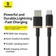 Кабель Baseus Dura Series Fast Charging Cable USB to Type-C 60W 2m Gold+Black (P10377802U01-02) - изображение 8