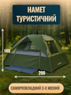 Палатка туристическая автоматическая с москитной сеткой и окнами коврик при входе для кемпинга туризма рыбалки 200×195×140 см намет camping Lugi - изображение 1